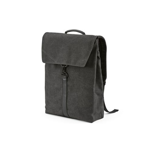 PRAGUE BACKPACK - Prague 25L Rucksack, recy.Baumwolle. Hakenverschluss. Laptops bis 17