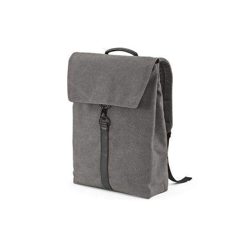 PRAGUE BACKPACK - Prague 25L Rucksack, recy.Baumwolle. Hakenverschluss. Laptops bis 17