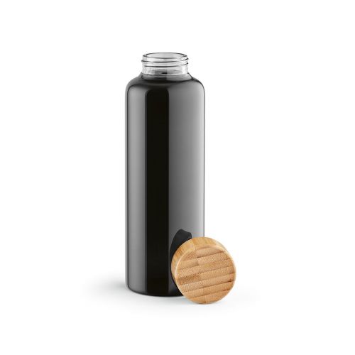 INDUS BOTTLE - Indus Trinkflasche aus Borosilikatglas mit Bambusdeckel, 510 ml