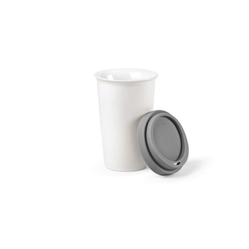 TAGUS TRAVEL CUP - Tagus Reisebecher aus Keramik, 330 ml. Doppelwandig mit farbigem Deckel