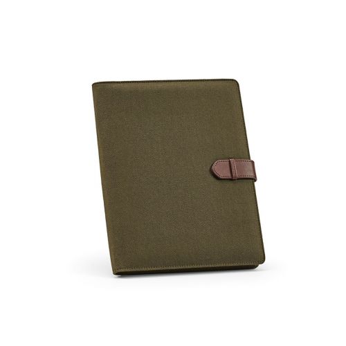 ELIOT A4 FOLDER - Eliot A4-Mappe aus recyc.Baumwolle. Notizblock mit 64-seitigem FSC