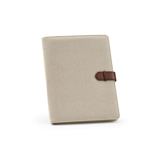 ELIOT A4 FOLDER - Eliot A4-Mappe aus recyc.Baumwolle. Notizblock mit 64-seitigem FSC