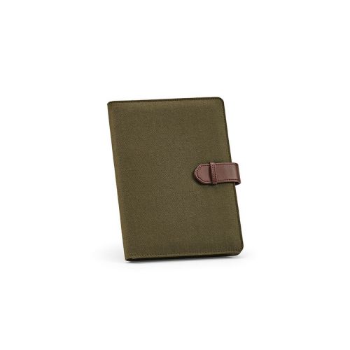 ELIOT A5 FOLDER - Eliot A5-Mappe aus recyc.Baumwolle. Notizblock mit 64-seitigem FSC