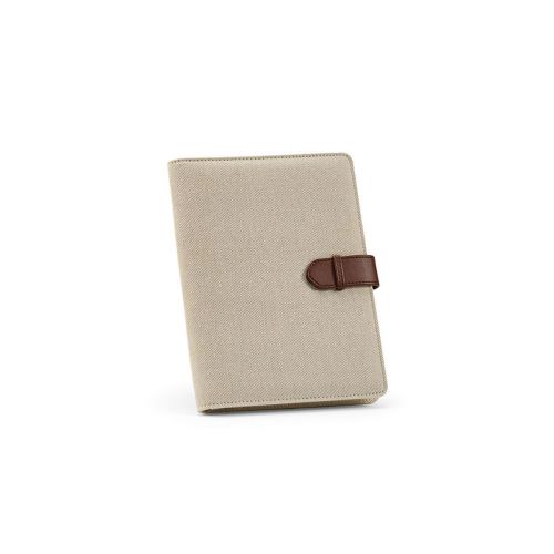 ELIOT A5 FOLDER - Eliot A5-Mappe aus recyc.Baumwolle. Notizblock mit 64-seitigem FSC