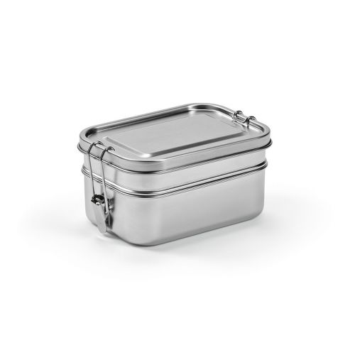 PICASSO LUNCHBOX - recy.Edelstahl, 1240 ml. Mit seitlichen Verschlussklammern