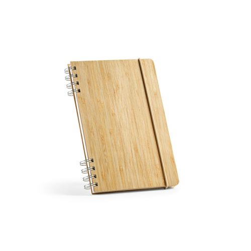 DANTE NOTEBOOK - Dante A5 Notizbuch mit Bambuseinband. 196 Seiten aus 70gsm recy. Papier