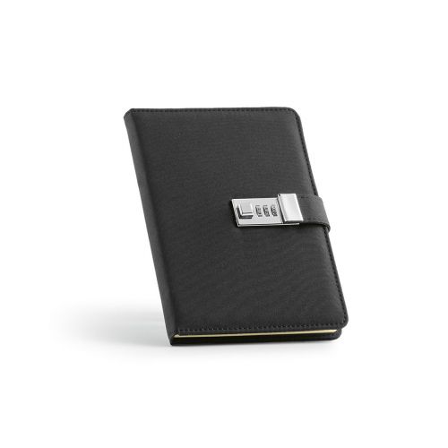 MELVILLE NOTEBOOK - Melville A5 Notizbuch rPET. Metallverschluss. 192 Seiten 70 gsm FSC-Papier