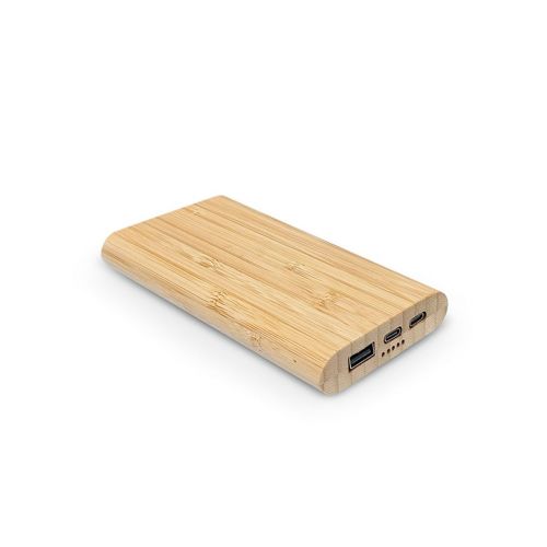 PYTHAGORAS POWERBANK - aus Bambus mit 10000 mAh. 15 W