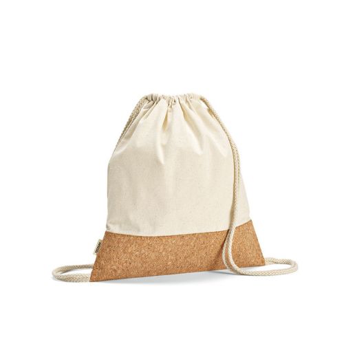 ORIZABA TOTE BAG - Orizaba Kordelzugbeutel aus recycelter Baumwolle (180 gsm) und Kork