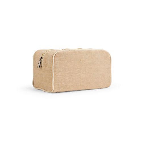 RIO TOILETRY BAG - Rio Kulturtasche aus 260gsm Jute mit Reißverschluss