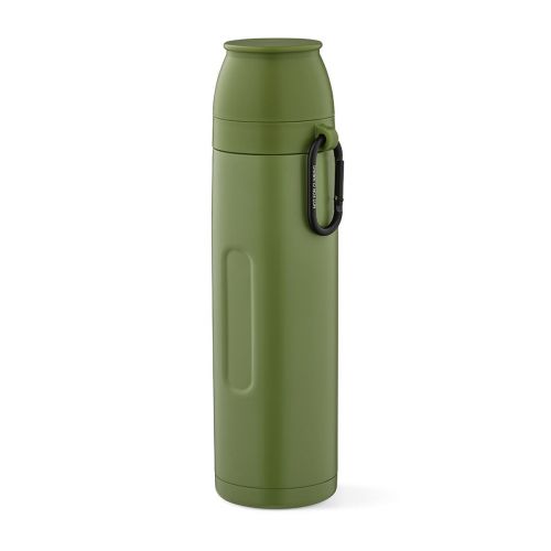 FLINDERS THERMOS - recy.Edelstahl, 1080 ml. Mit 2 Bechern und Karabiner