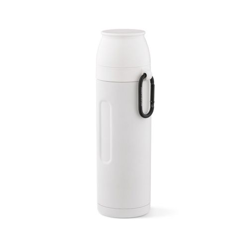 LOIRE THERMOS - aus recy.Edelstahl, 810 ml. Mit 2 Bechern und Karabiner