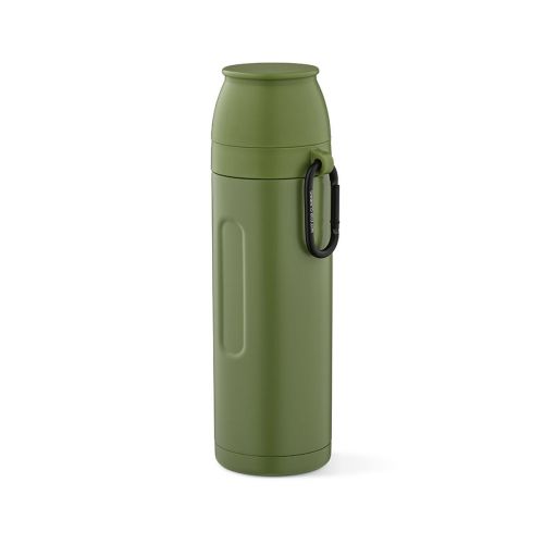 LOIRE THERMOS - aus recy.Edelstahl, 810 ml. Mit 2 Bechern und Karabiner