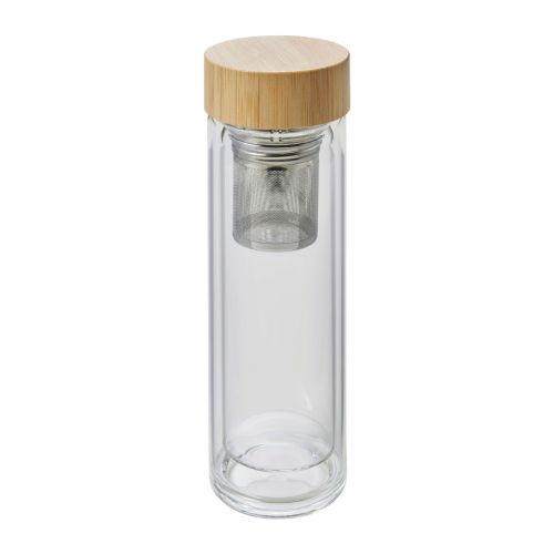 VICENTE - Doppelwandige Glasflasche 