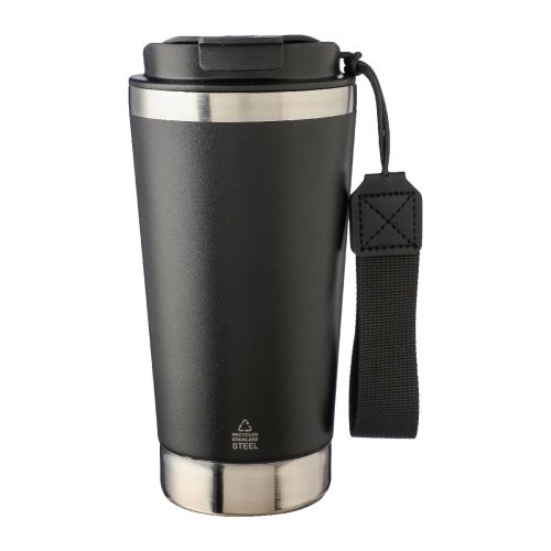 KAYLA - Doppelwandiger Trinkbecher aus recyceltem Edelstahl 500 ml 