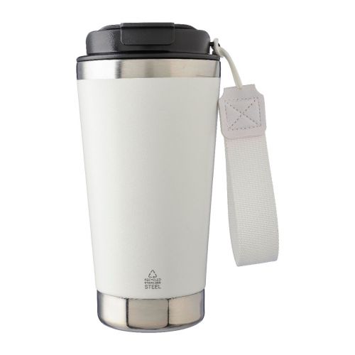 KAYLA - Doppelwandiger Trinkbecher aus recyceltem Edelstahl 500 ml 