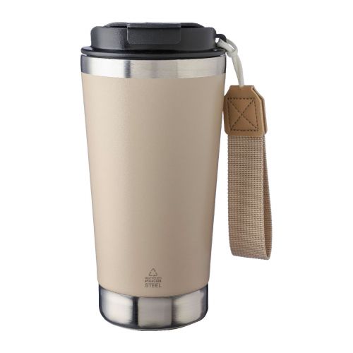 KAYLA - Doppelwandiger Trinkbecher aus recyceltem Edelstahl 500 ml 