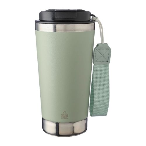 KAYLA - Doppelwandiger Trinkbecher aus recyceltem Edelstahl 500 ml 