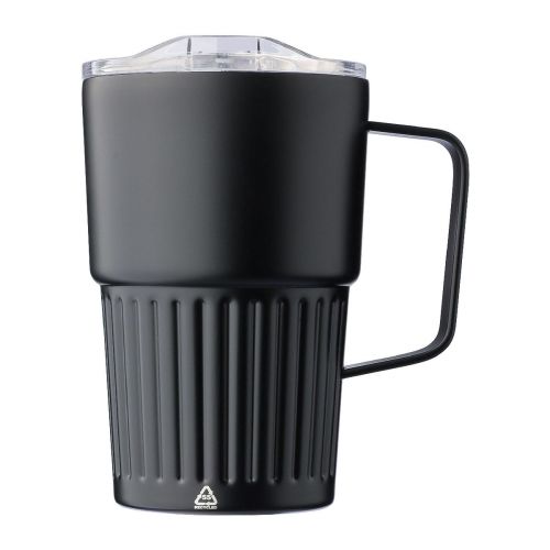 CALO - Recycelter Edelstahl-Reisebecher mit doppelter Wand (450 ml) von 