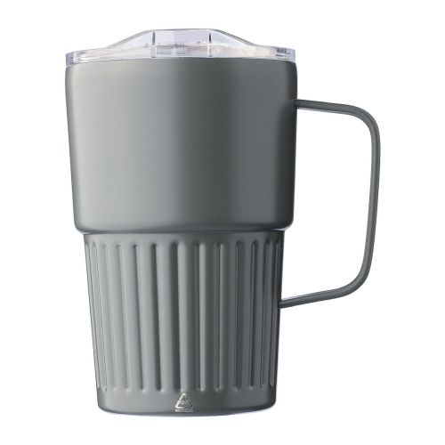 CALO - Recycelter Edelstahl-Reisebecher mit doppelter Wand (450 ml) von 