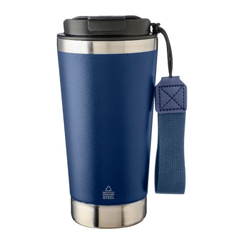 KAYLA - Doppelwandiger Trinkbecher aus recyceltem Edelstahl 500 ml 