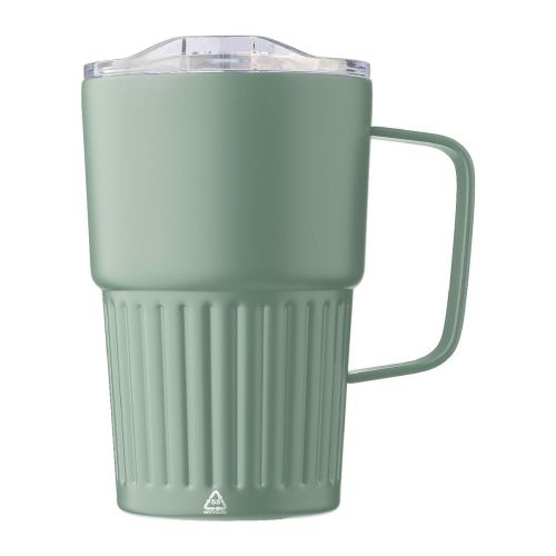CALO - Recycelter Edelstahl-Reisebecher mit doppelter Wand (450 ml) von 
