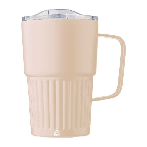 CALO - Recycelter Edelstahl-Reisebecher mit doppelter Wand (450 ml) von 