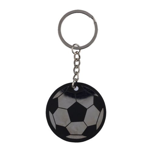 CIRO - Schlüsselanhänger in Form eines Fußballs aus recyceltem Edelstahl von 