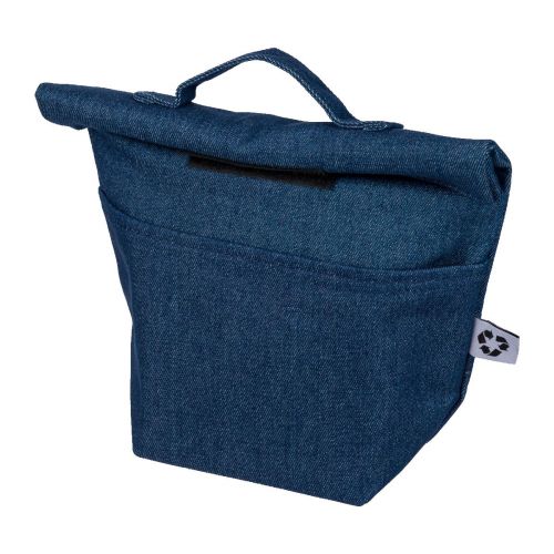 MIRA - Recycelte Denim-Kühltasche mit Rollverschluss 
