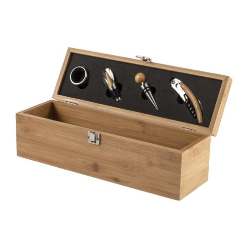 GARETH - Weinset und Geschenkbox aus Bambus 