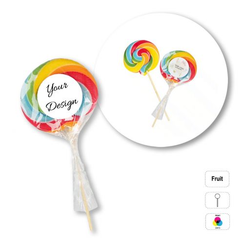 RAINBOW - Runder Schokoladenlutscher