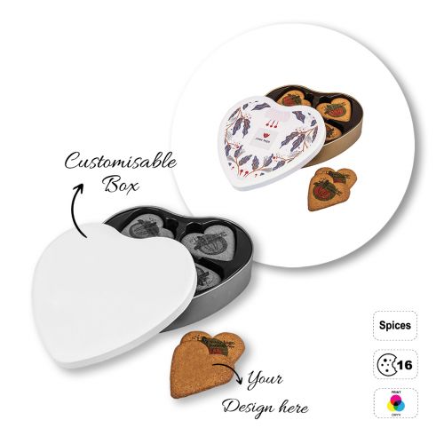 LOGO COOKIE - Schachtel mit herzförmigen Keksen, individuell gestaltbar