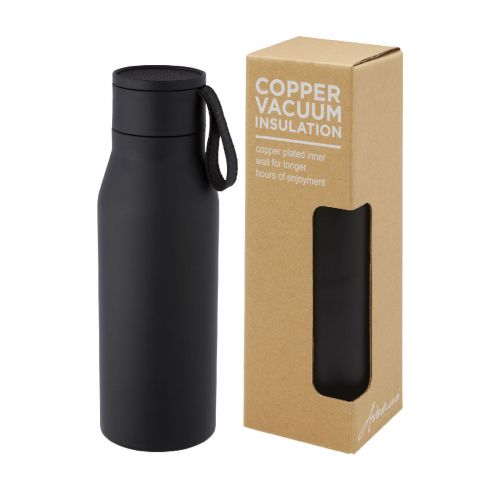 LJUNGAN - Hulan 540 ml Kupfer-Vakuum Isolierflasche mit Bambusdeckel