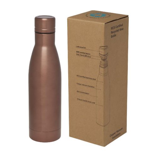 VASA -  RCS-zertifizierte Kupfer-Vakuum Isolierflasche aus recyceltem Edelstahl, 500 ml