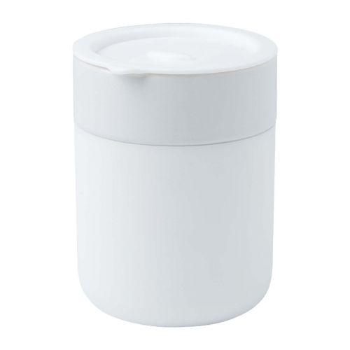 JAVA -  330 ml Keramikbecher mit Silikonhülle und Kunststoffdeckel