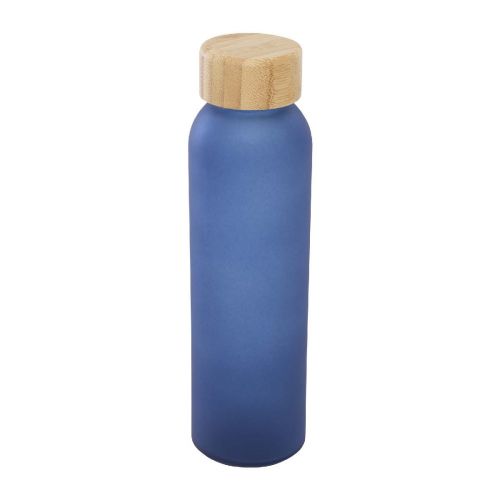 LUME -  500 ml Flasche aus mattiertem Kalknatronglas mit Bambusdeckel