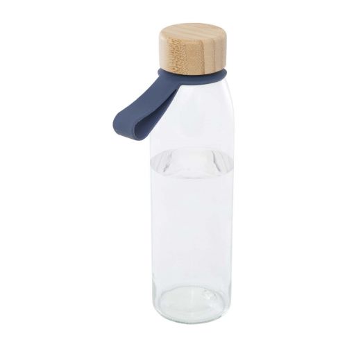 PORTO -  500 ml Glas-Flasche mit Silikongriff und Bambusdeckel