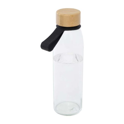 PORTO -  500 ml Glas-Flasche mit Silikongriff und Bambusdeckel