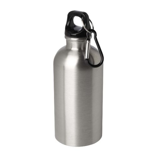 OREGON -  400 ml RCS-zertifizierte, einwandige Trinkflasche aus Edelstahl mit Karabinerhaken