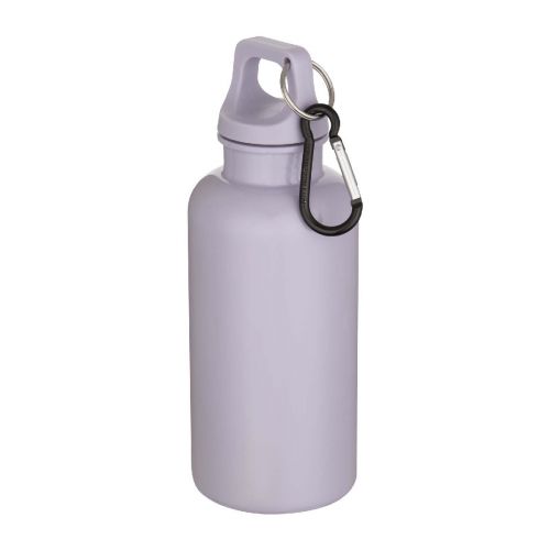 OREGON -  400 ml einfarbige RS-zertifizierte Trinkflasche aus recyceltem Kunststoff mit Karabinerhaken