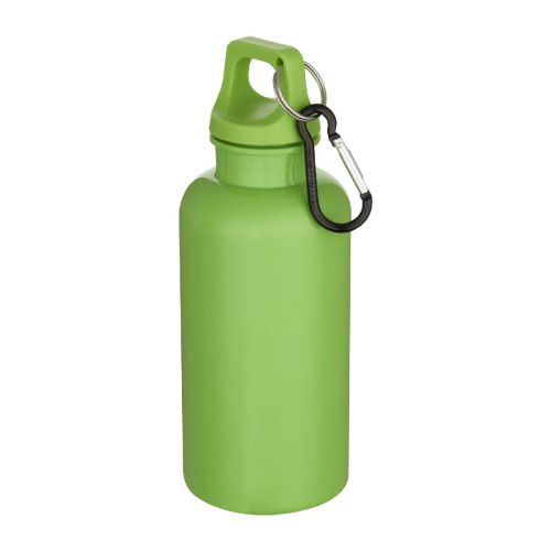OREGON -  400 ml einfarbige RS-zertifizierte Trinkflasche aus recyceltem Kunststoff mit Karabinerhaken