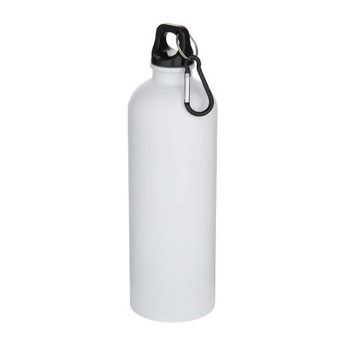 OREGON -  750 ml matte RCS-zertifizierte, einwandige Trinkflasche aus recyceltem Edelstahl mit Karabinerhaken
