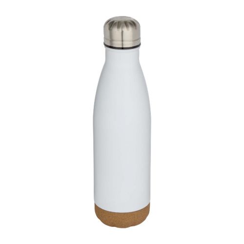COVE -  500 ml doppelwandige, vakuumisolierte Trinkflasche aus Edelstahl mit Korkdetails