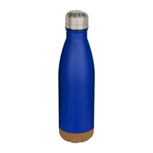 COVE -  500 ml doppelwandige, vakuumisolierte Trinkflasche aus Edelstahl mit Korkdetails