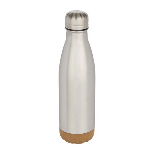 COVE -  500 ml doppelwandige, vakuumisolierte Trinkflasche aus Edelstahl mit Korkdetails