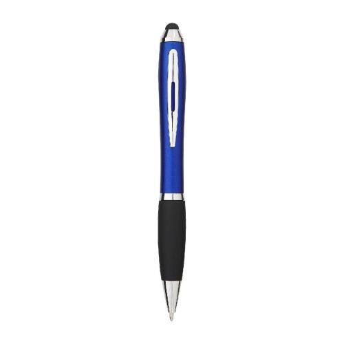 NASH -  Stylus Kugelschreiber farbig mit schwarzem Griff (blaue Mine)