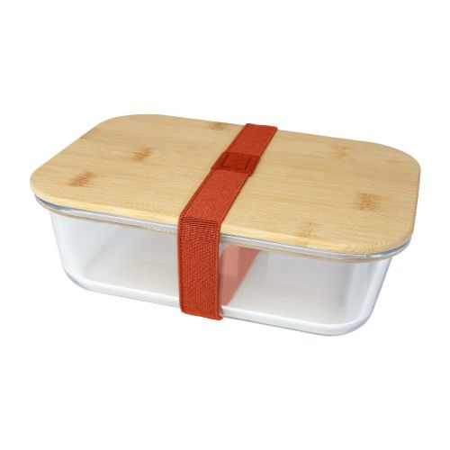 ROBY -  1000 ml Glas Lunchbox mit Bambusdeckel