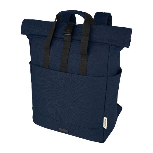 JOEY -  15" GRS Rolltop Laptoprucksack aus recyceltem Canvas 15 L