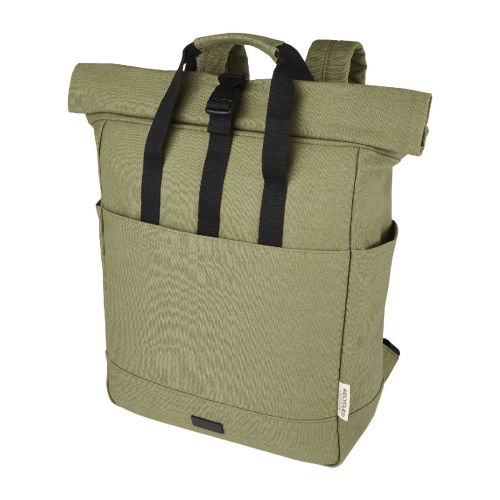 JOEY -  15" GRS Rolltop Laptoprucksack aus recyceltem Canvas 15 L