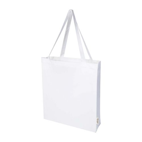MADRAS -  140 g/m² Baumwoll Tragetasche mit Seitenfalten aus GRS recycelter Baumwolle 12L